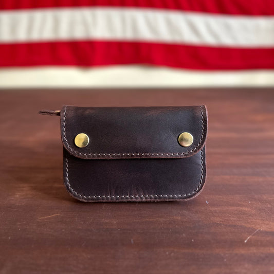 MINI BIKER WALLET - Brown
